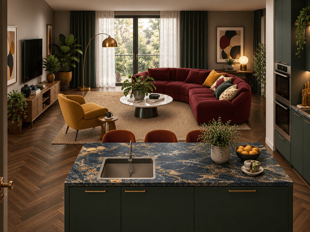 Interior design in Mid-Century Modern style — Living Room by GenRoom AI