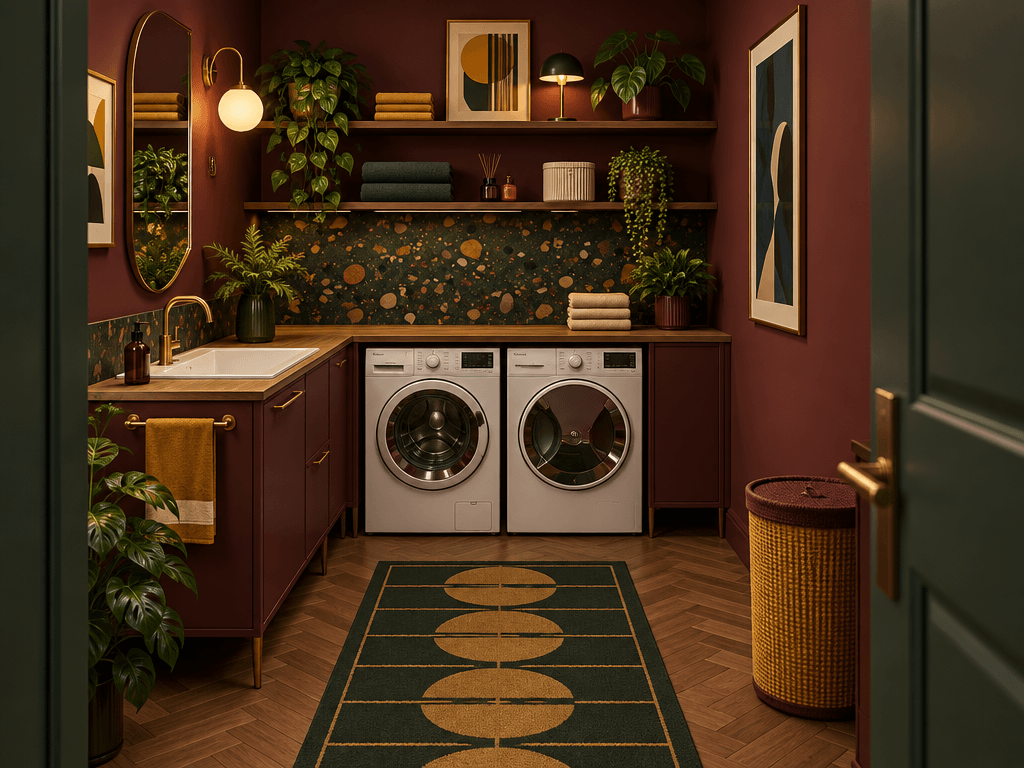 التصميم الداخلي بنمط Mid-Century Modern — laundry من GenRoom AI