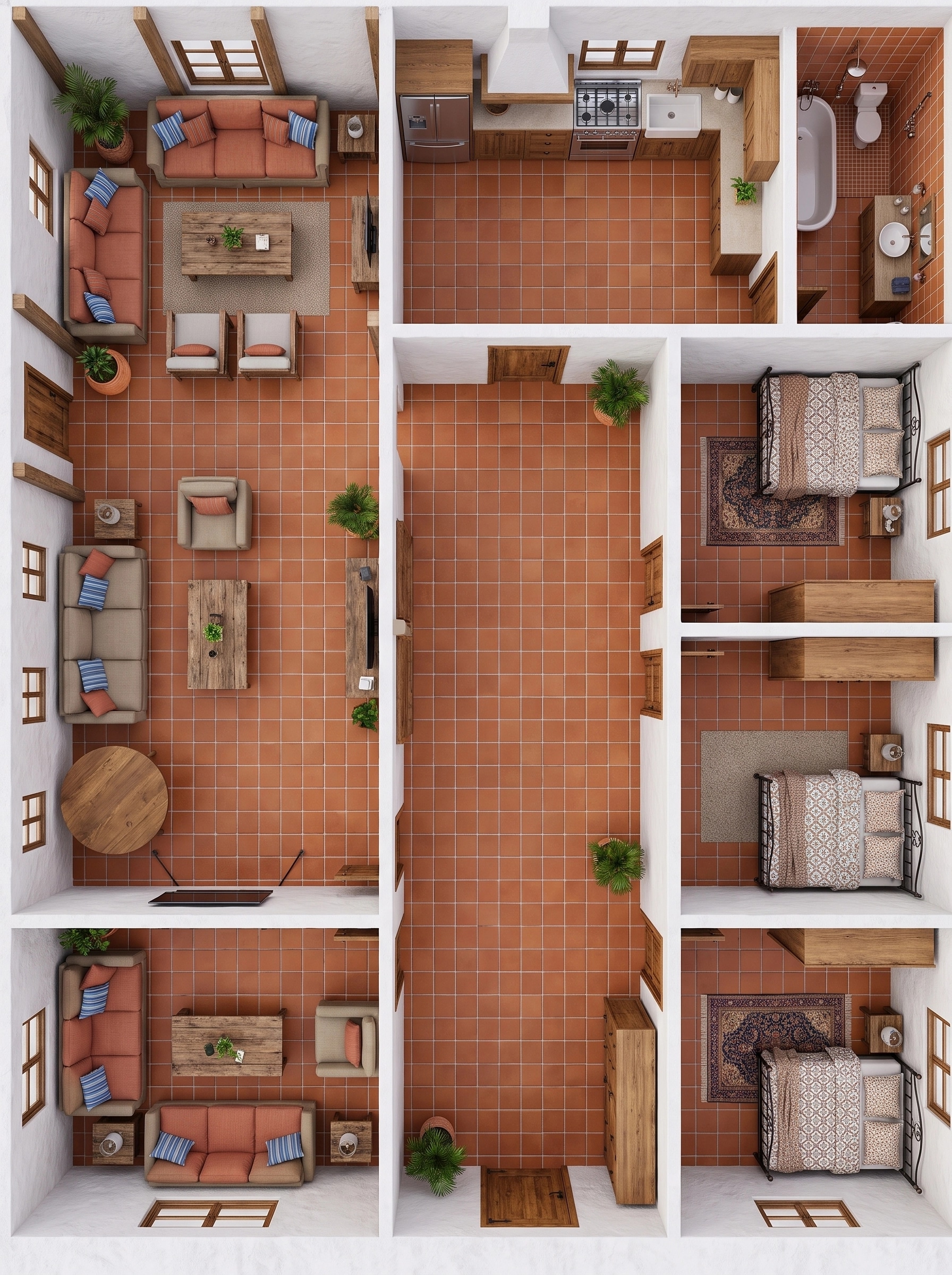 Interior design in Mediterranean style — Living Room by GenRoom AI