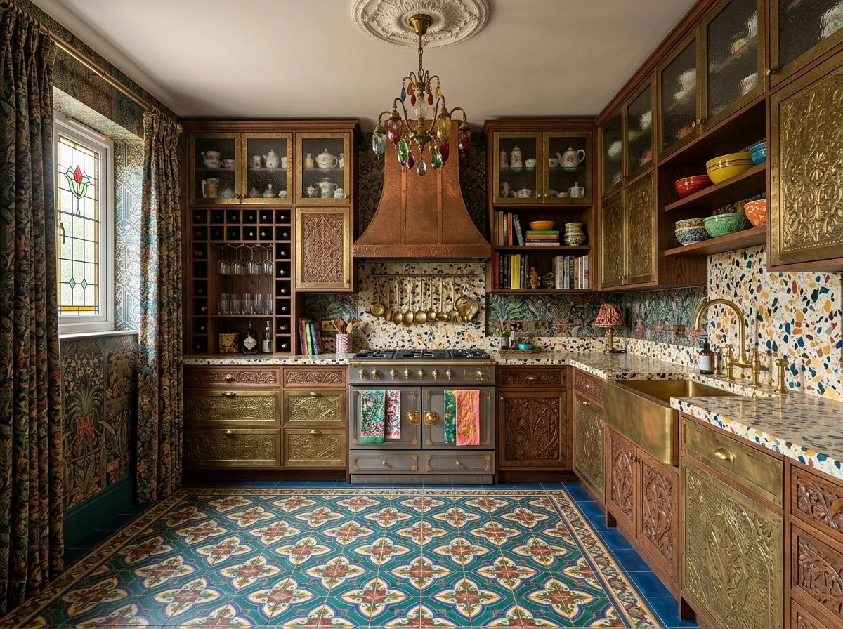 Kitchen interior in Maximalist style — photo by GenRoom AI