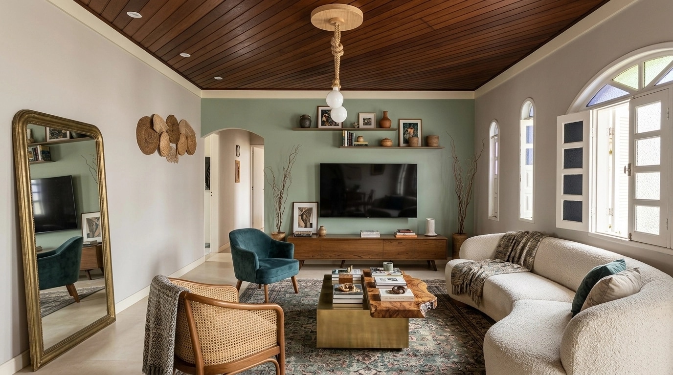 Interior design in Eclectic style — Living Room by GenRoom AI