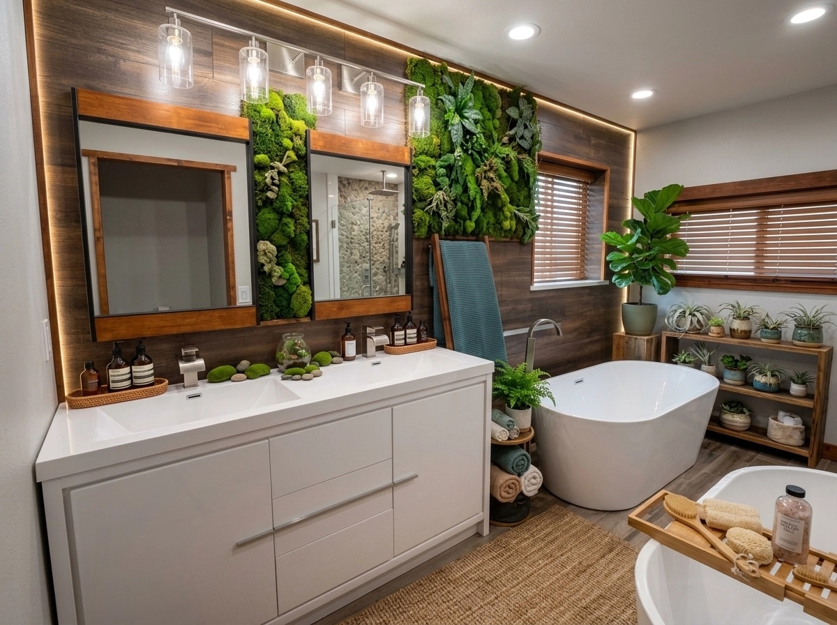 Interior design in Biophilic style — Bathroom by GenRoom AI