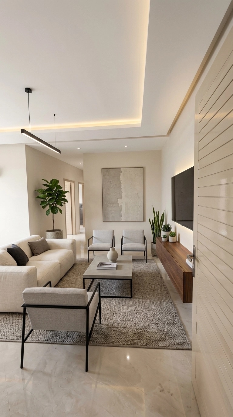 Minimalism Living Room design — interior photo by GenRoom AI