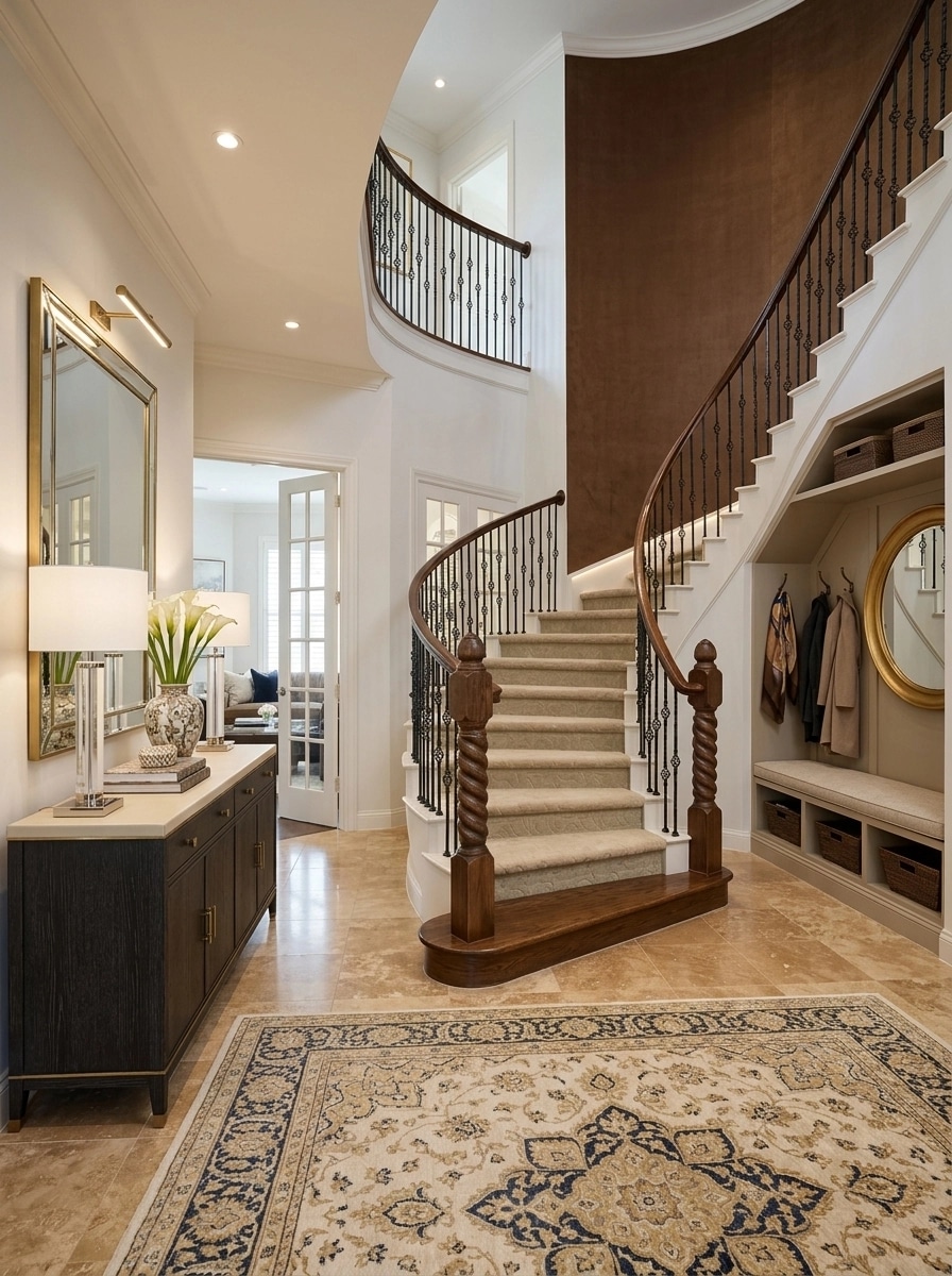 Hallway interior in Transitional style — photo by GenRoom AI