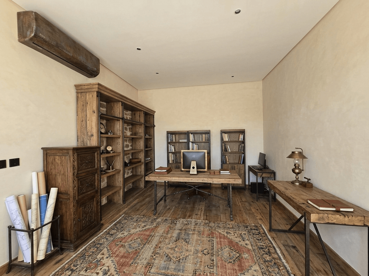 Design d'intérieur en style Rustic — home_office par GenRoom AI