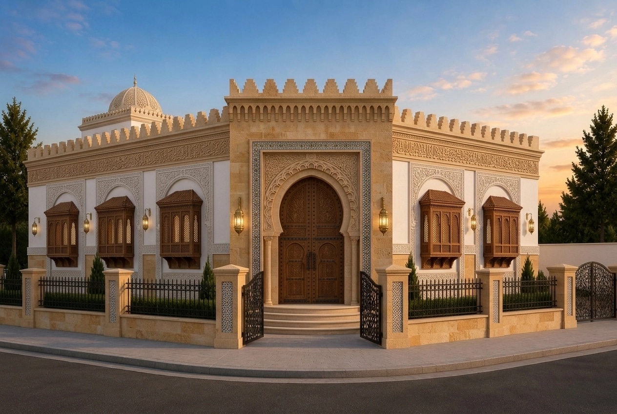 Arabian Facade Facade design — facade photo by GenRoom AI