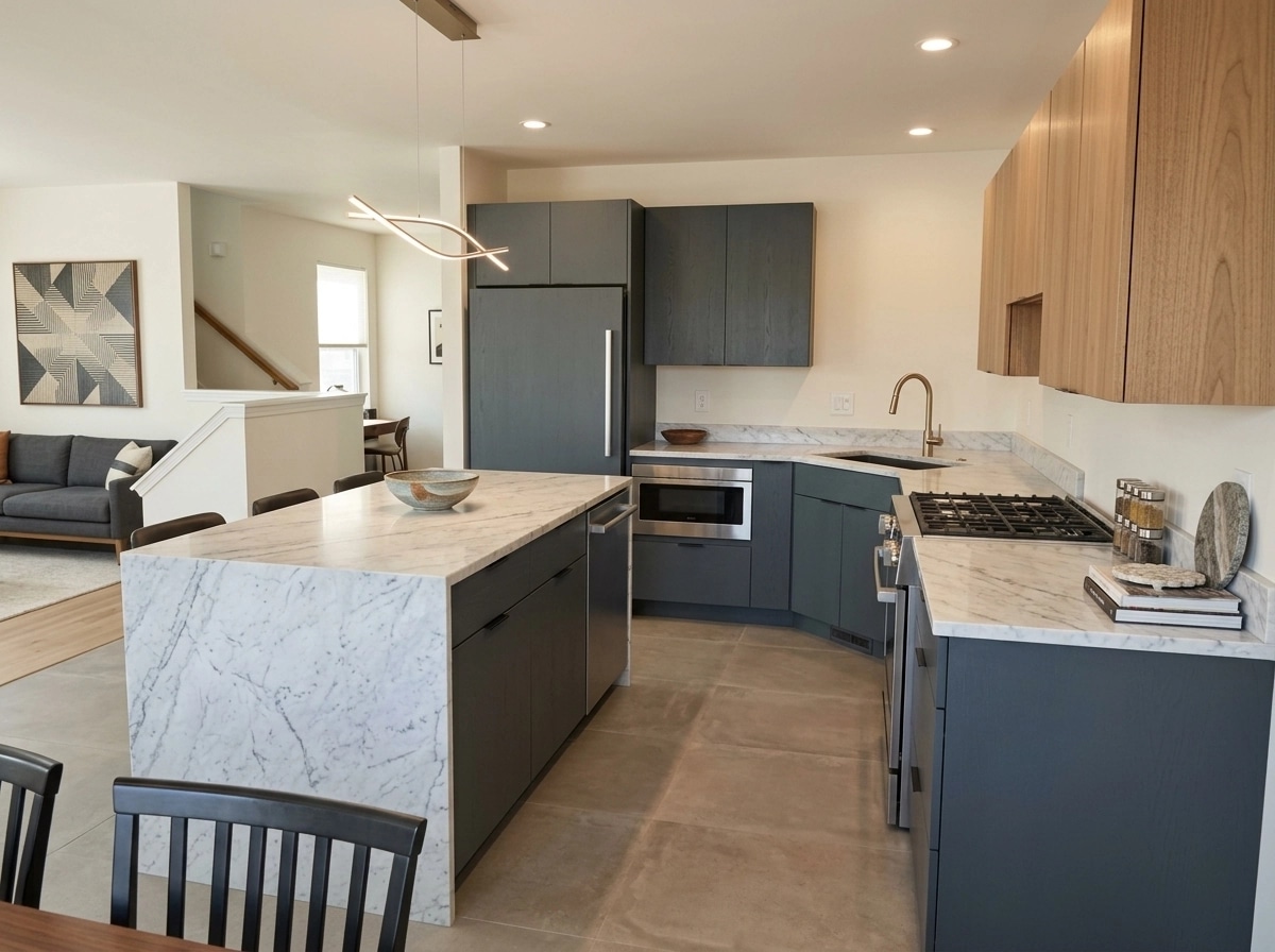 Kitchen interior in Contemporary style — photo by GenRoom AI