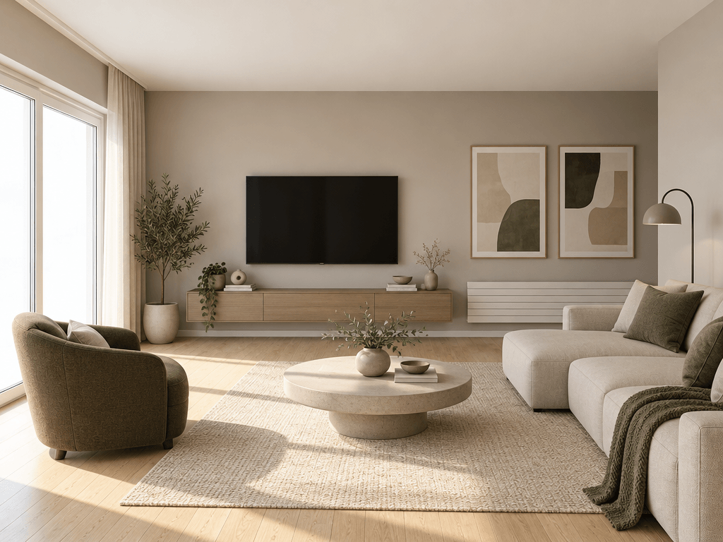 Interior design in Minimalism style — Living Room by GenRoom AI