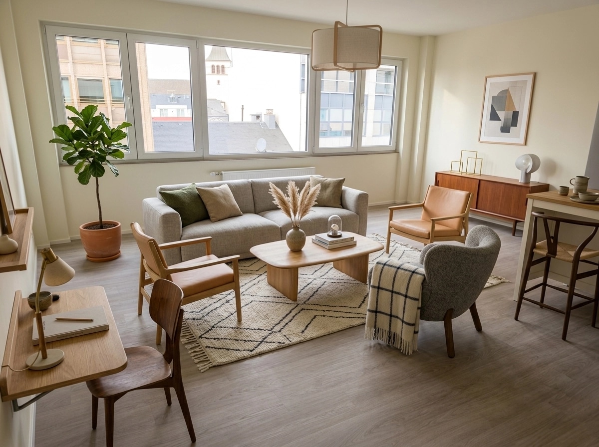 Scandinavian Living Room design — interior photo by GenRoom AI