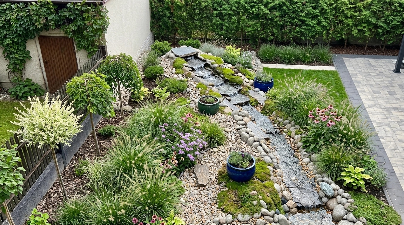 Yard design in no_style style — photo by GenRoom AI