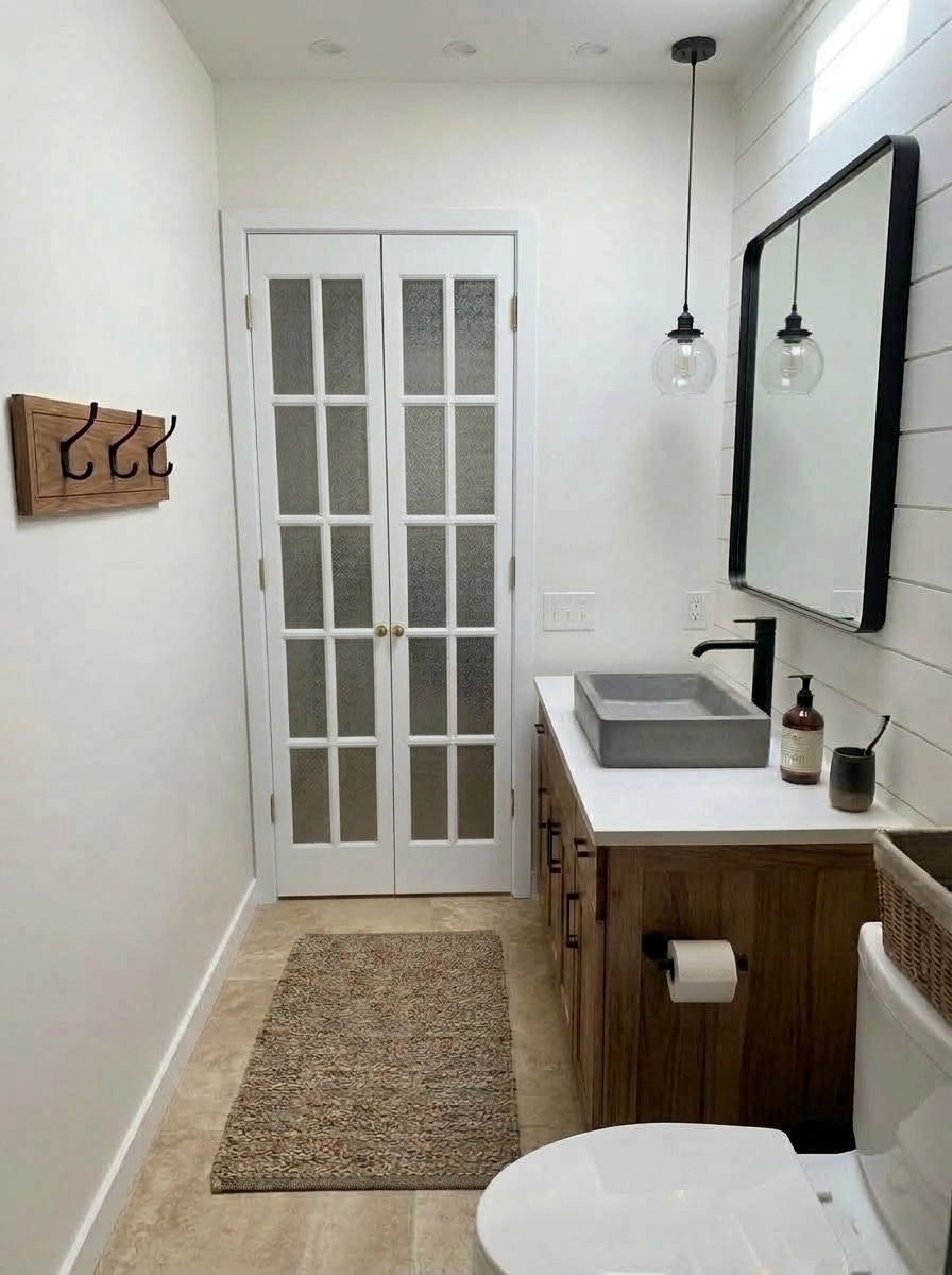 Bathroom interior in Loft / Industrial style — photo by GenRoom AI