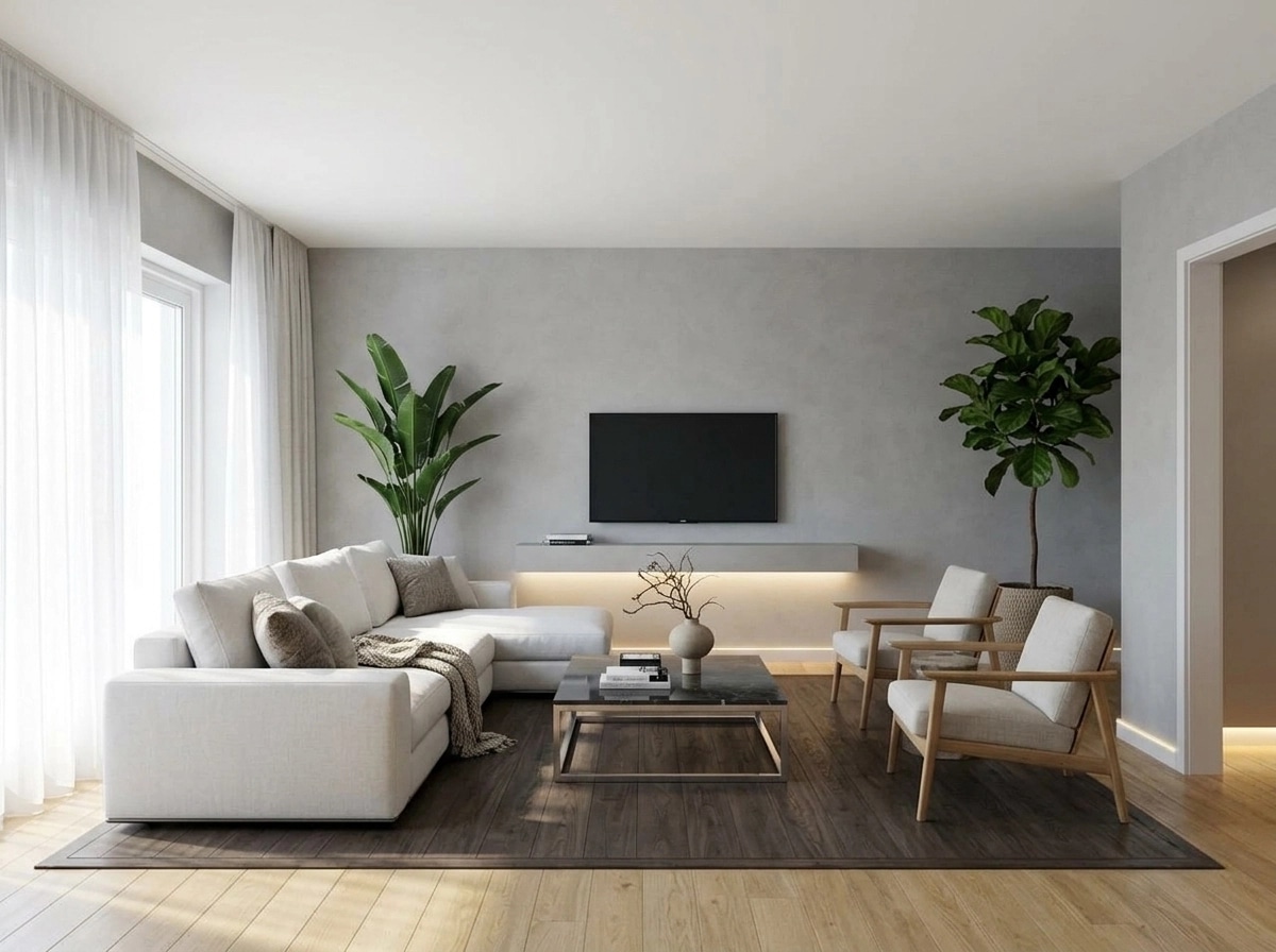 Interior design in Contemporary style — Living Room by GenRoom AI