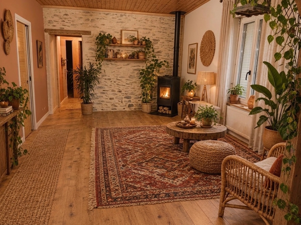 Interior design in Bohemian style — Living Room by GenRoom AI