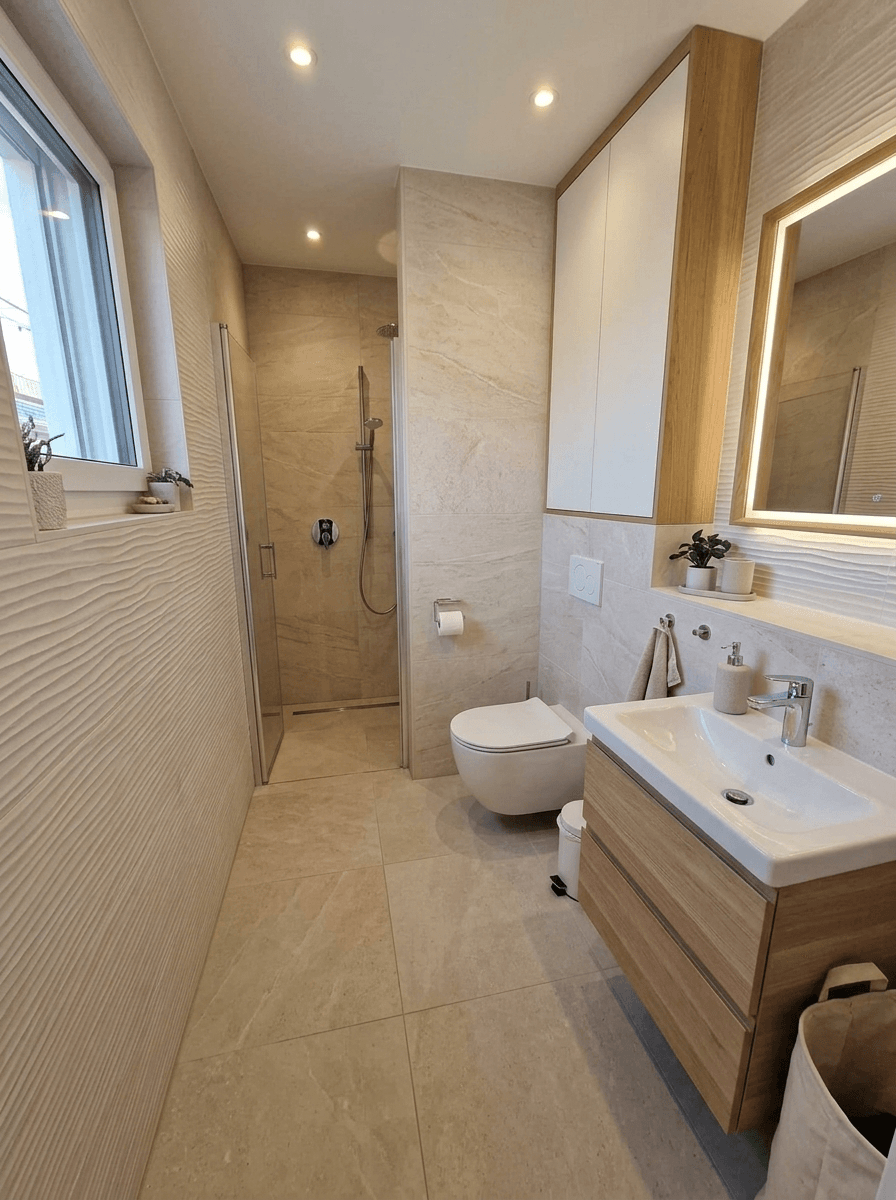 Scandinavian Bathroom design — interior photo by GenRoom AI