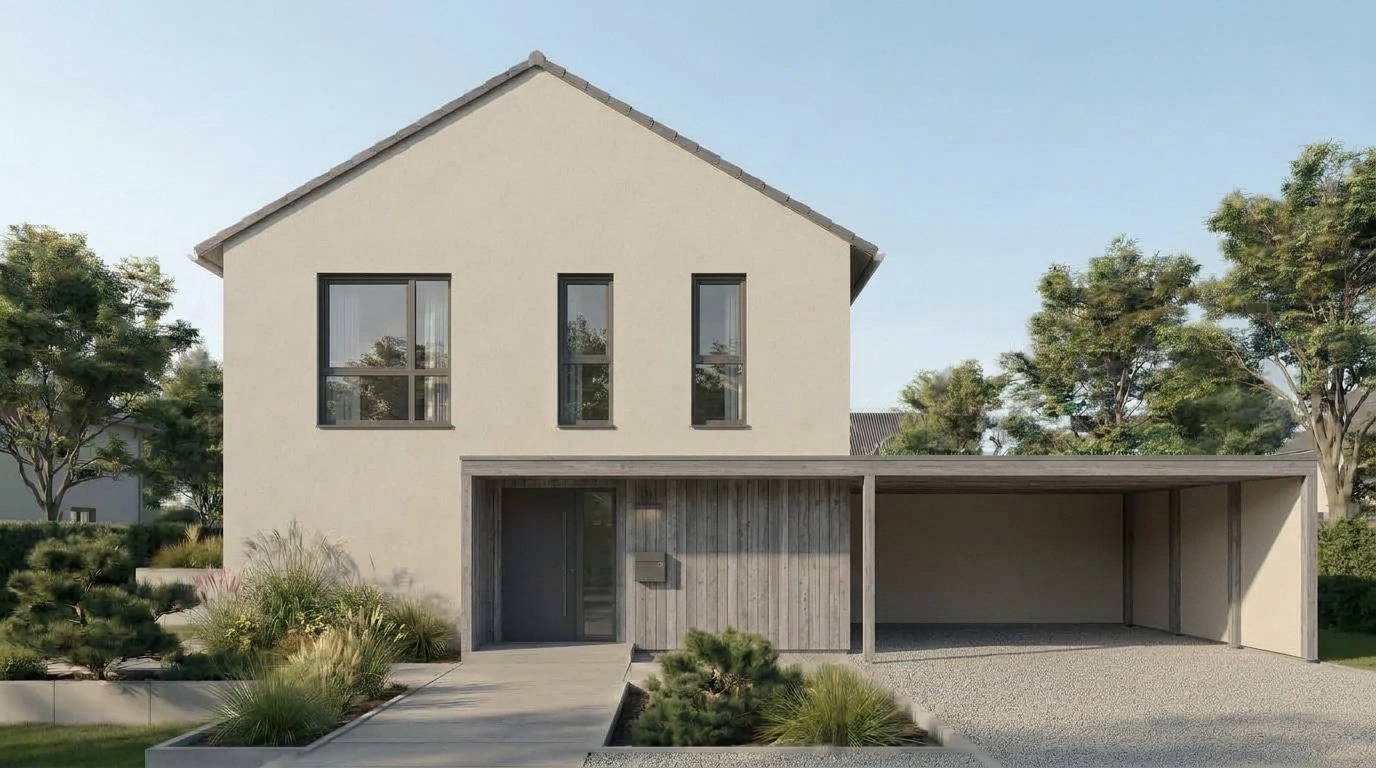 Facade design in German Modernist Facade style — Facade by GenRoom AI