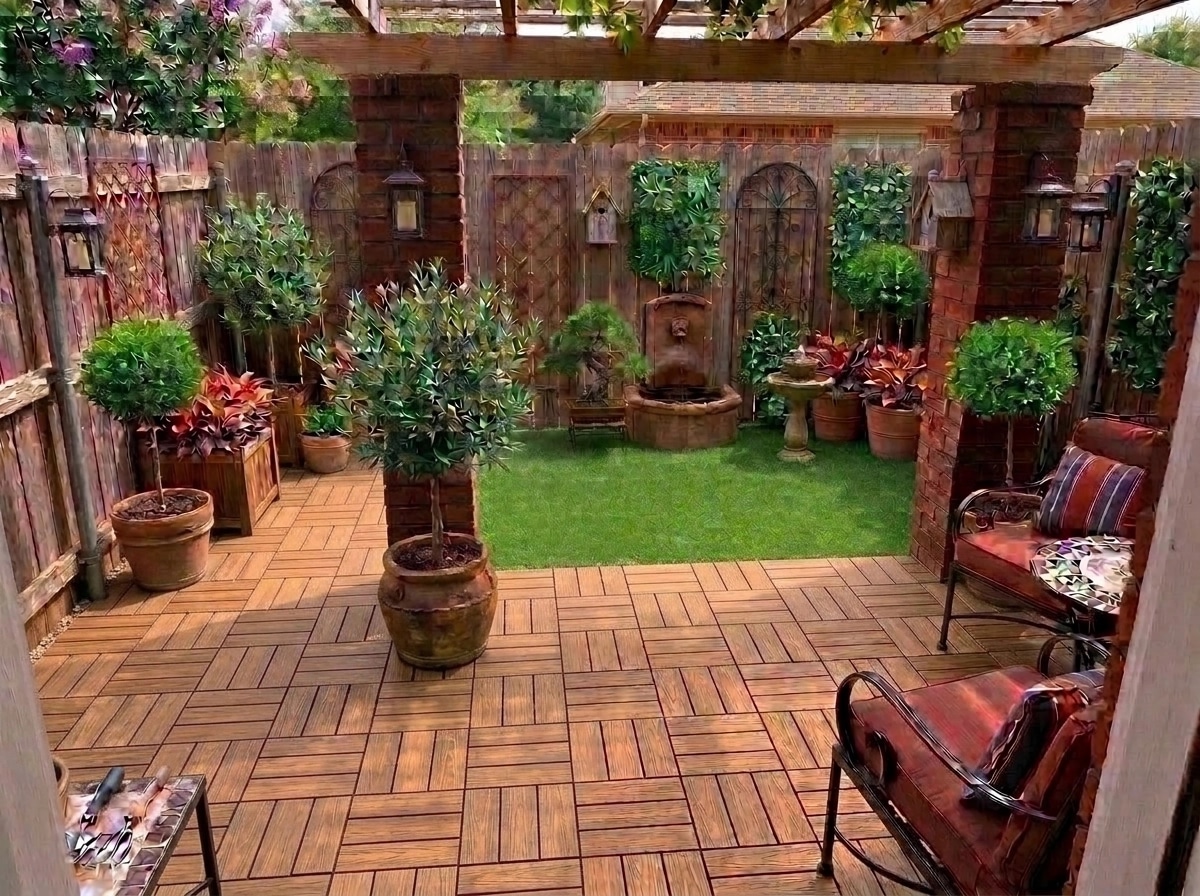 Landscape design in Mediterranean Yard style — Yard by GenRoom AI
