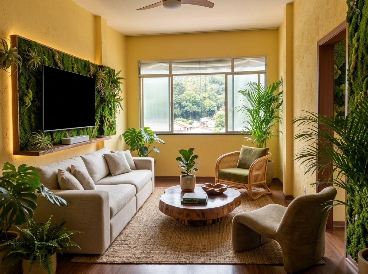 Interior design in Biophilic style — Living Room by GenRoom AI