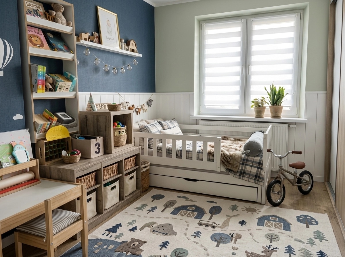 Interior design in Modern Farmhouse style — Kids Room by GenRoom AI