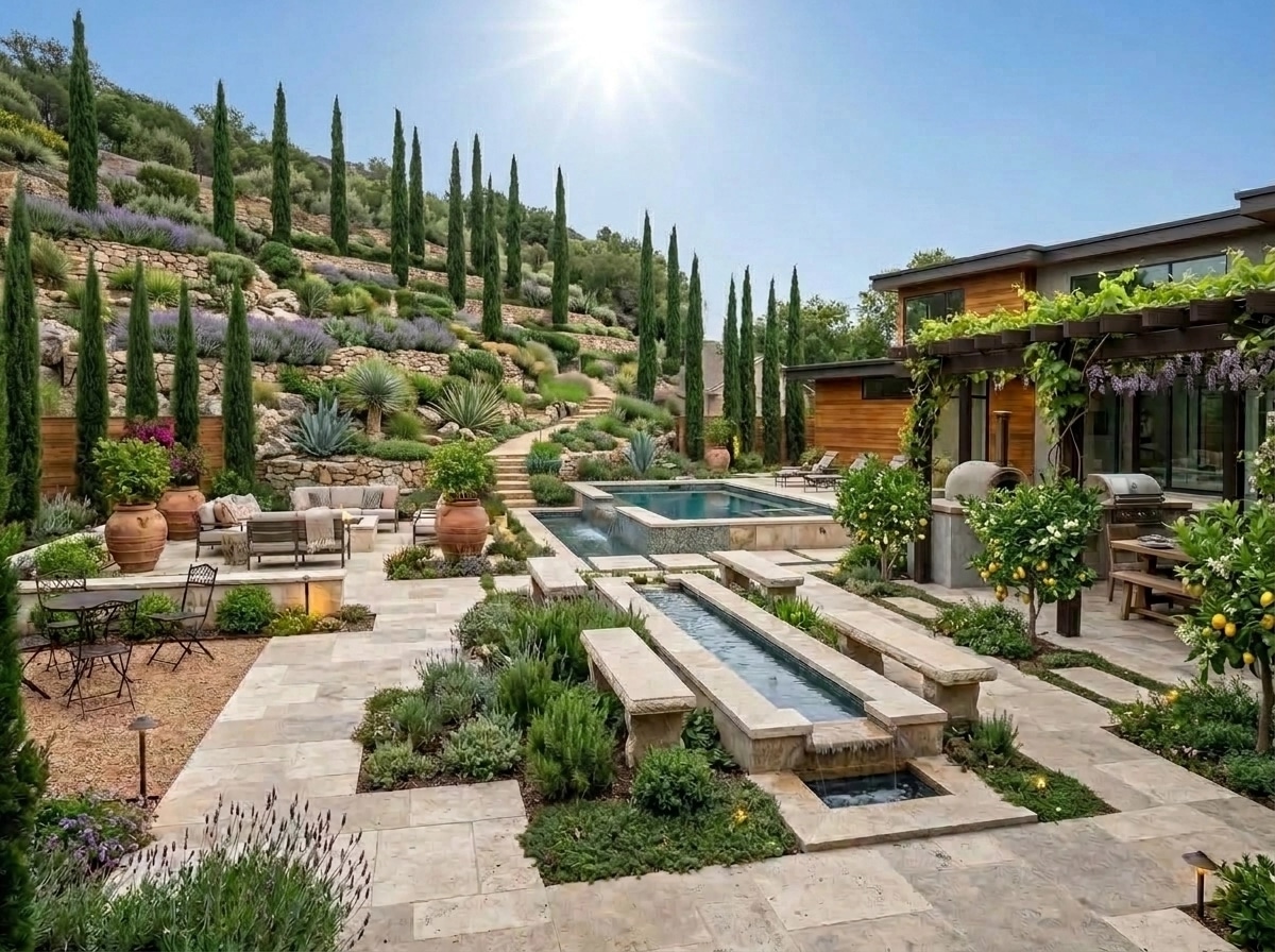 Mediterranean Yard Yard design — yard photo by GenRoom AI