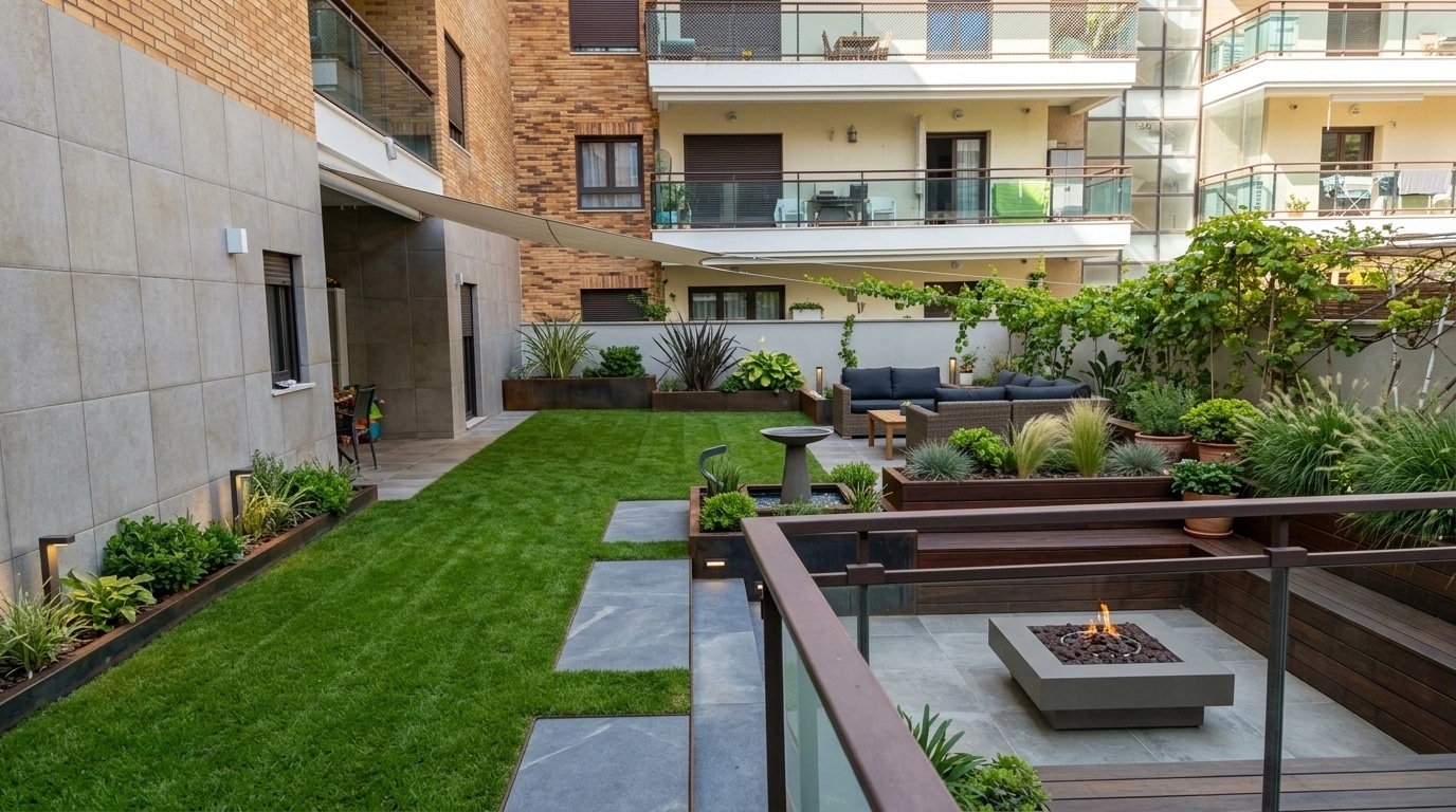Landscape design in Contemporary Yard style — Yard by GenRoom AI