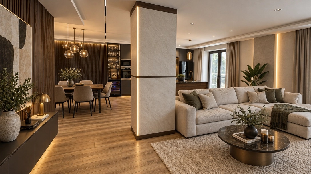 Interior design in Contemporary style — Living Room by GenRoom AI
