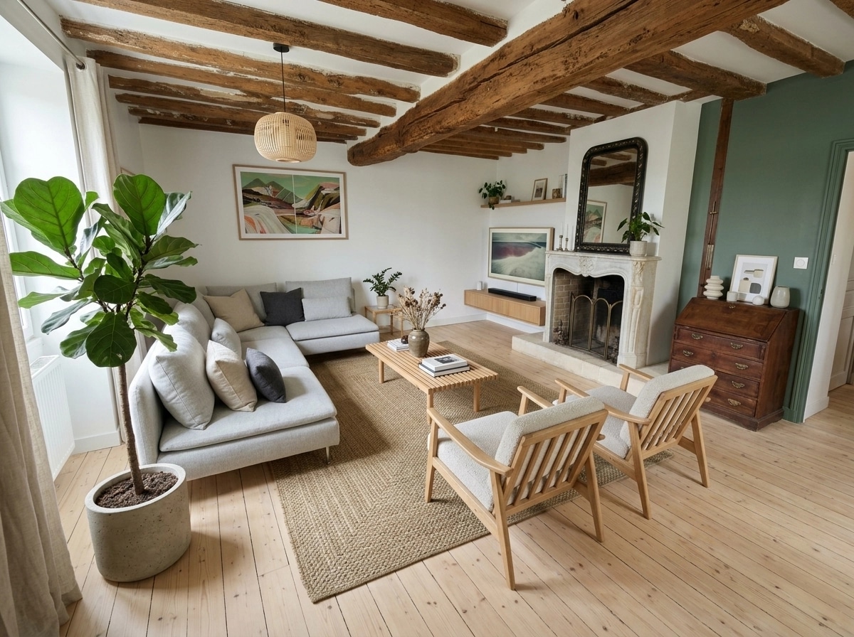 Interior design in Scandinavian style — Living Room by GenRoom AI