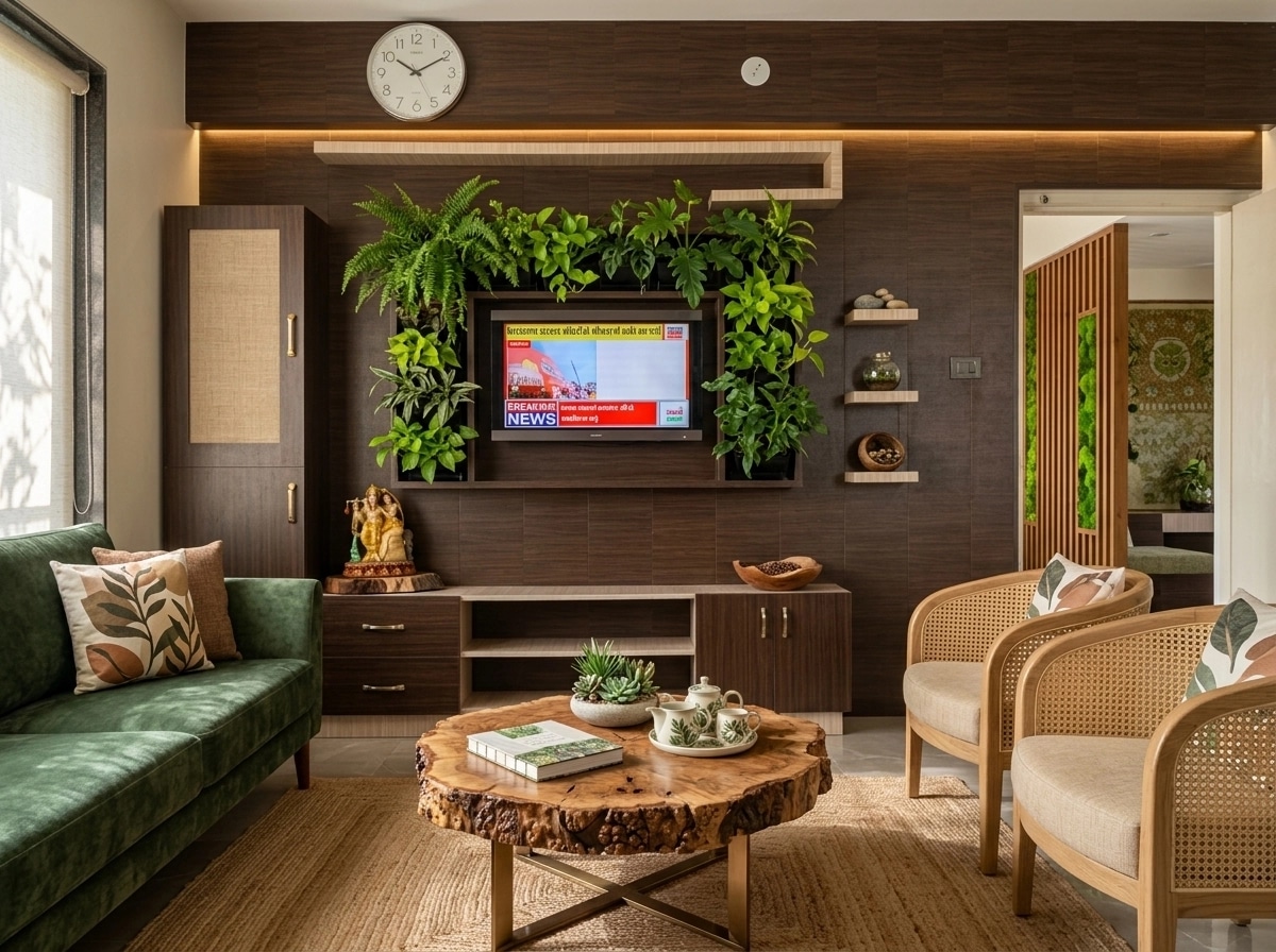 Interior design in Biophilic style — Living Room by GenRoom AI