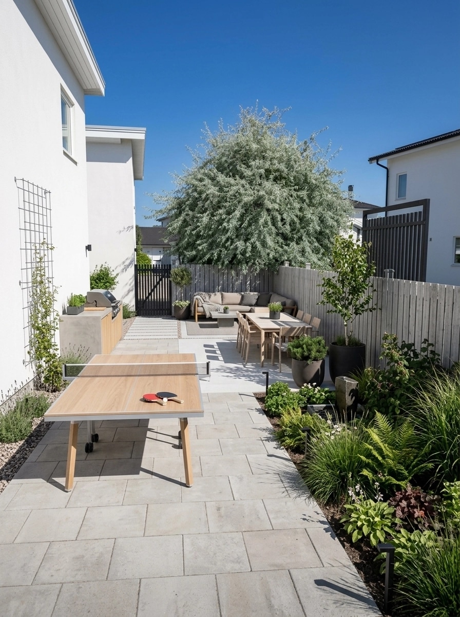 Landscape design in Scandinavian Garden style — Yard by GenRoom AI