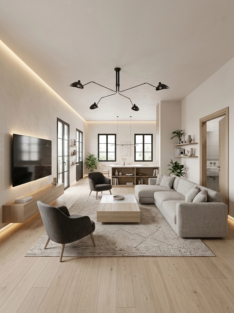Scandinavian Living Room design — interior photo by GenRoom AI