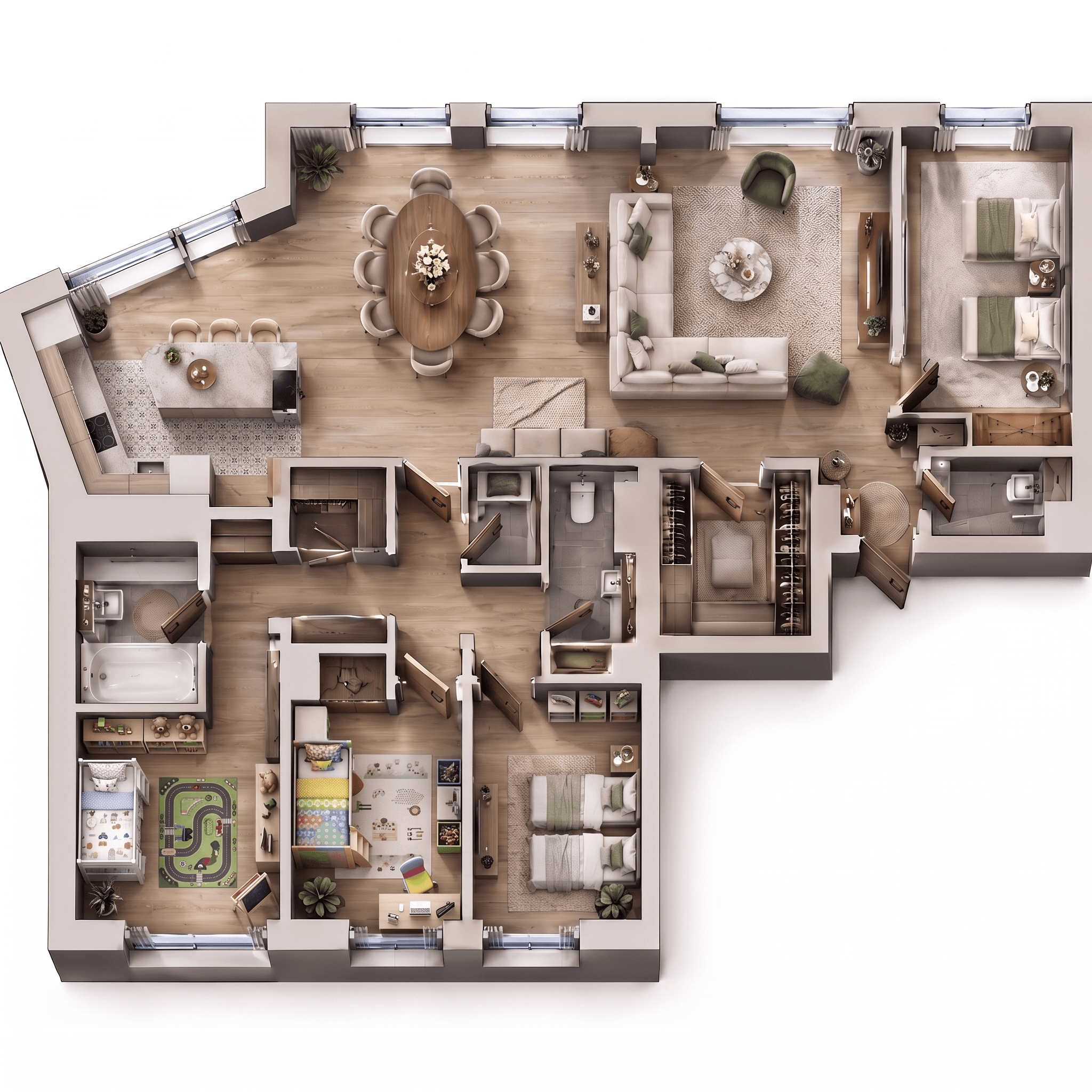 Interior design in Contemporary style — Living Room by GenRoom AI