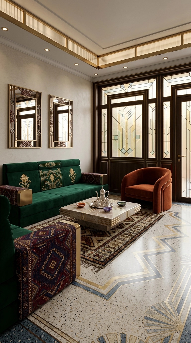 Art Deco Living Room design — interior photo by GenRoom AI