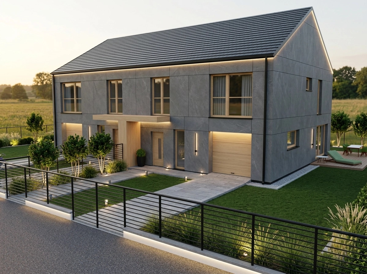 Facade design in Minimalist Facade style — photo by GenRoom AI