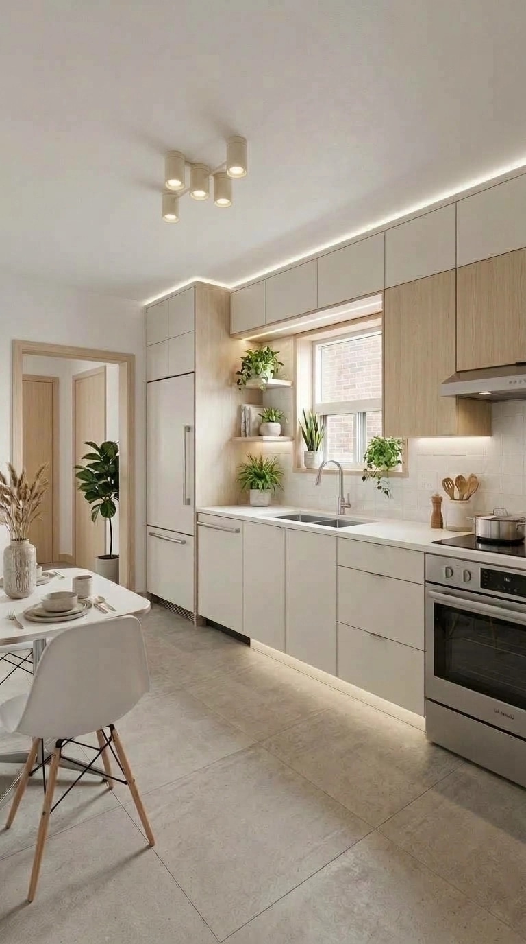 Kitchen interior in Scandinavian style — photo by GenRoom AI