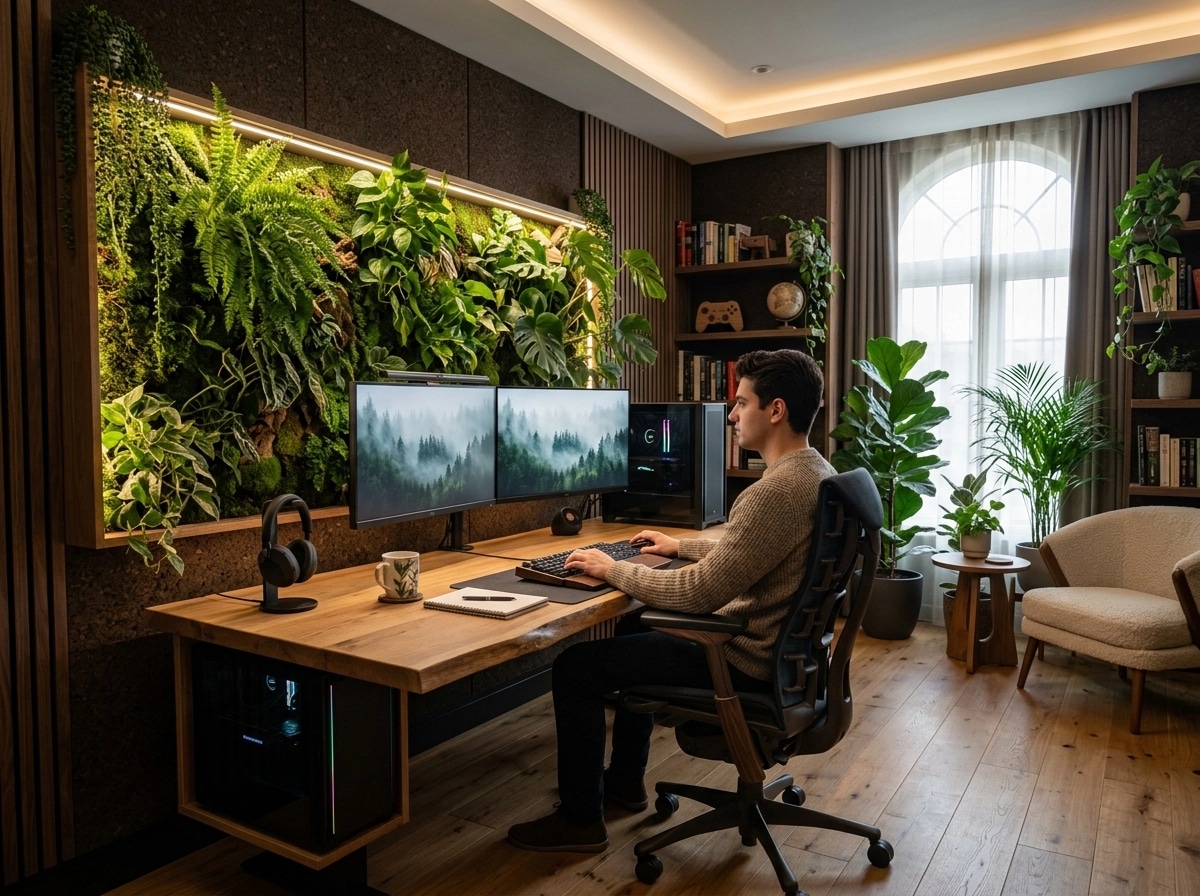 Biophilic Office design — interior photo by GenRoom AI