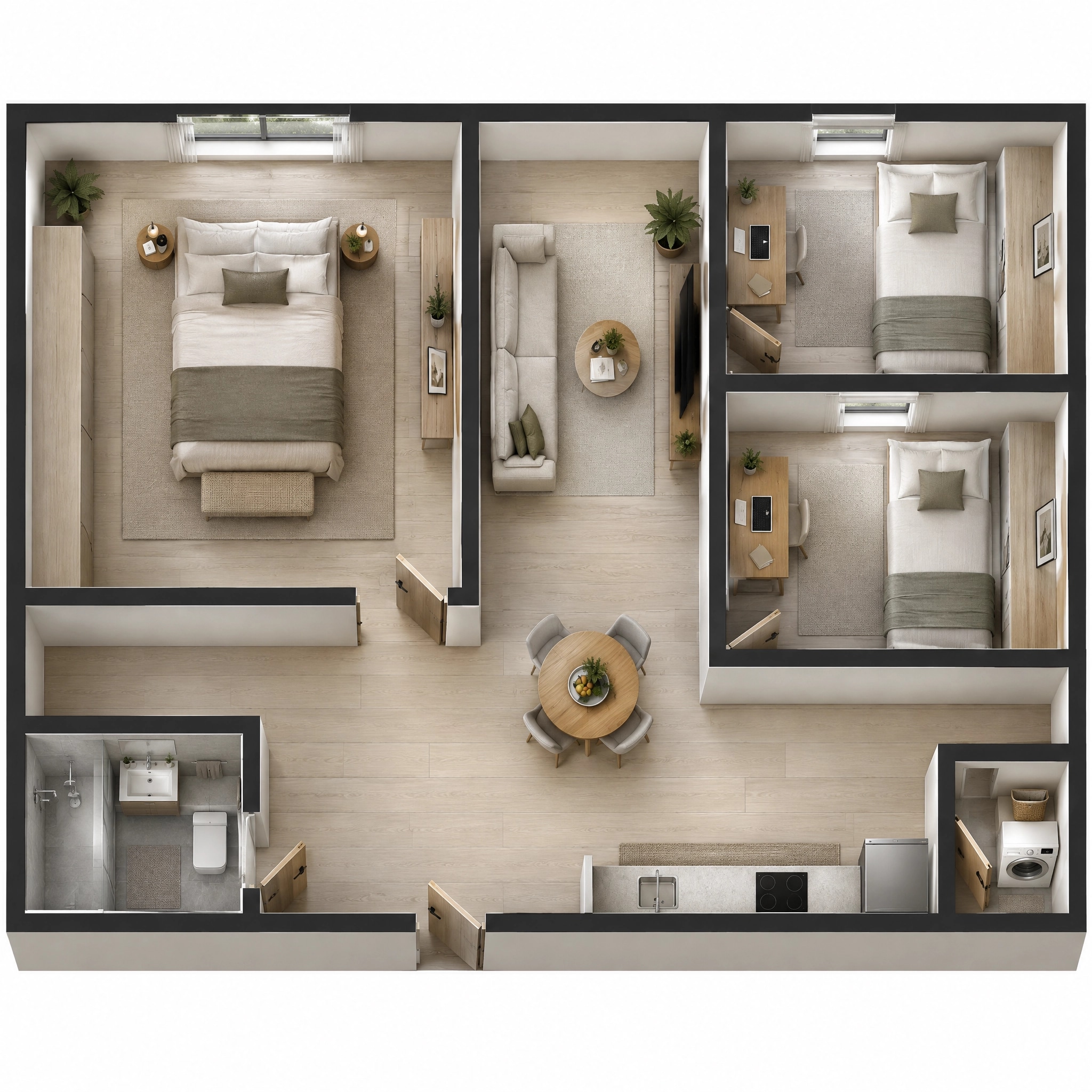 Interior design in Minimalism style — Living Room by GenRoom AI