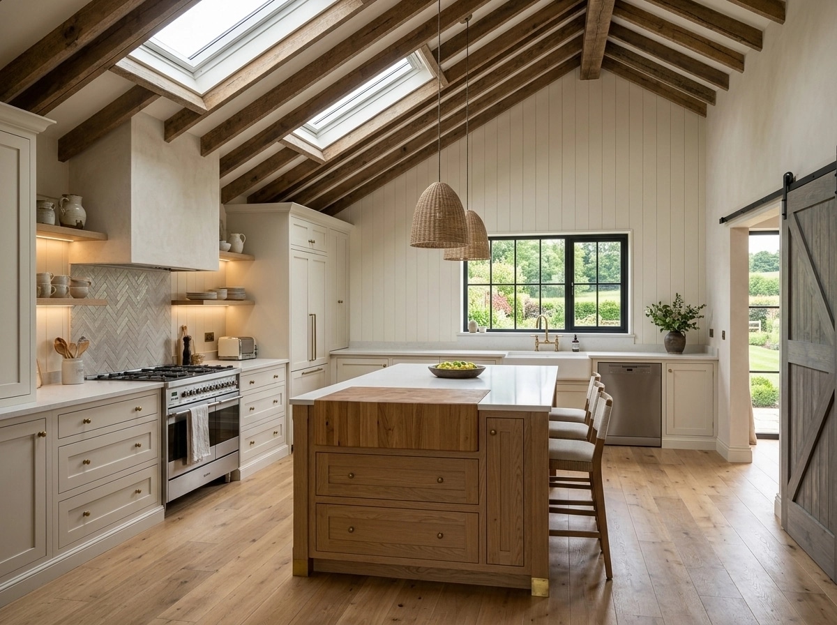 Kitchen interior in Modern Farmhouse style — photo by GenRoom AI