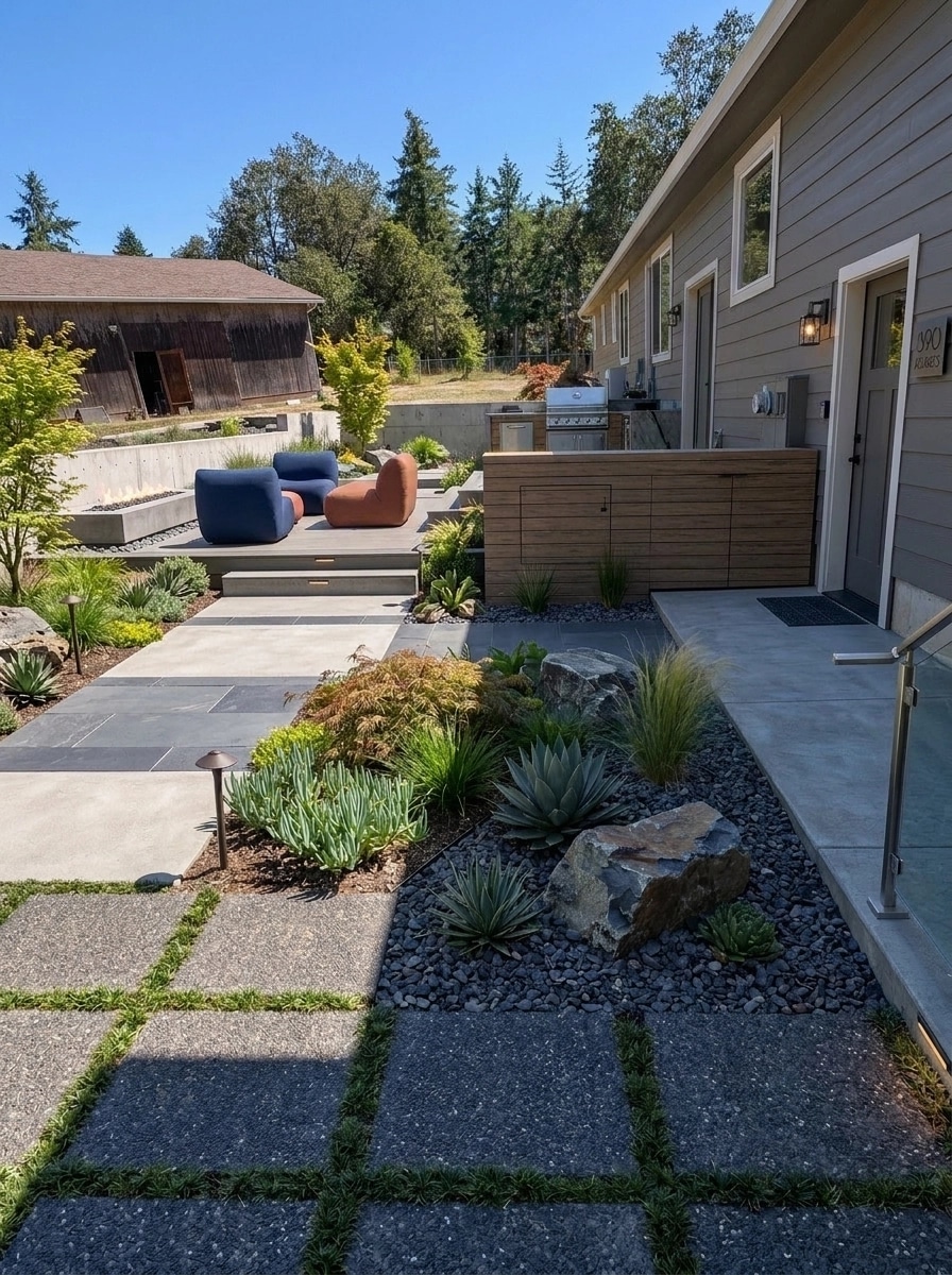 Landscape design in Contemporary Yard style — Yard by GenRoom AI