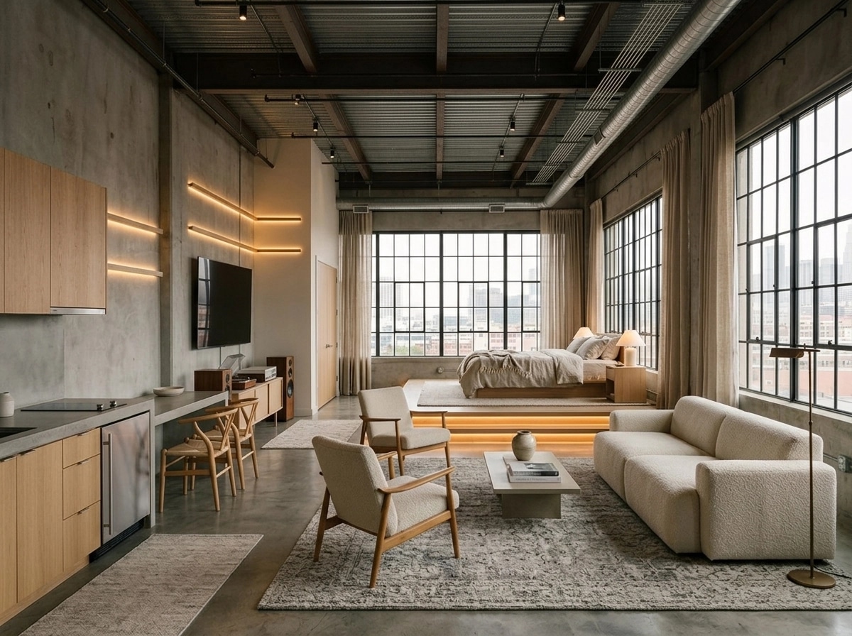 Interior design in Scandinavian style — studio by GenRoom AI