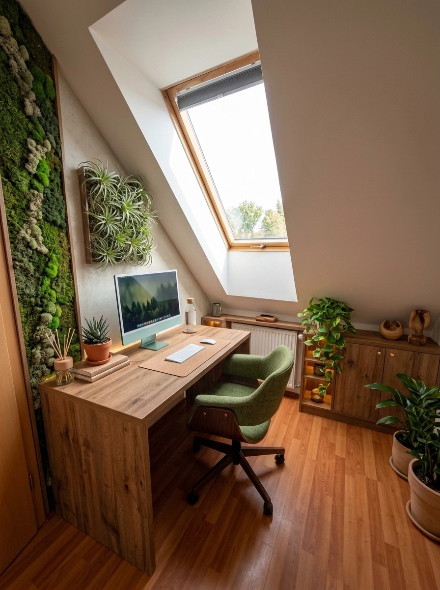 Interior design in Biophilic style — home_office by GenRoom AI
