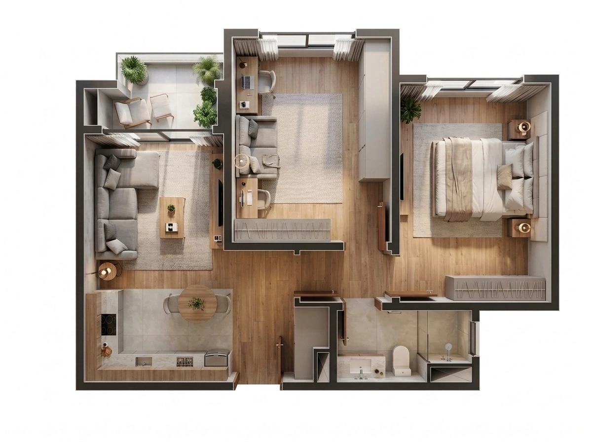 Interior design in Contemporary style — Living Room by GenRoom AI