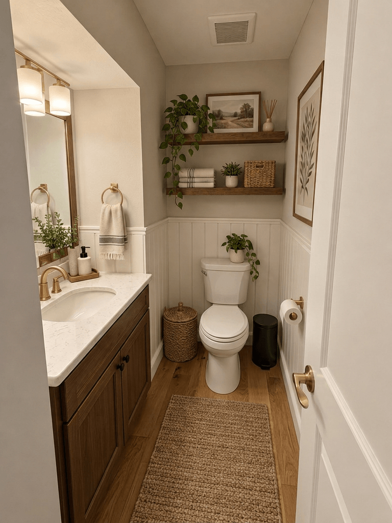 Modern Farmhouse Bathroom design — interior photo by GenRoom AI