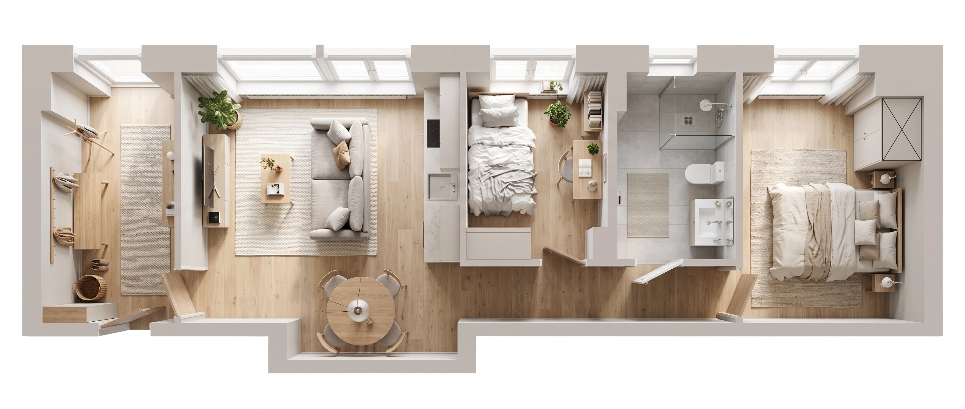 Interior design in Scandinavian style — Living Room by GenRoom AI