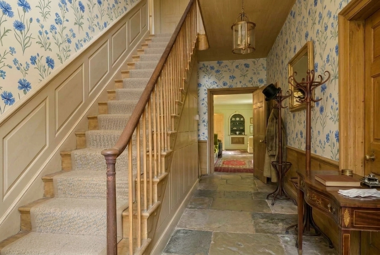 Hallway interior in British style — photo by GenRoom AI
