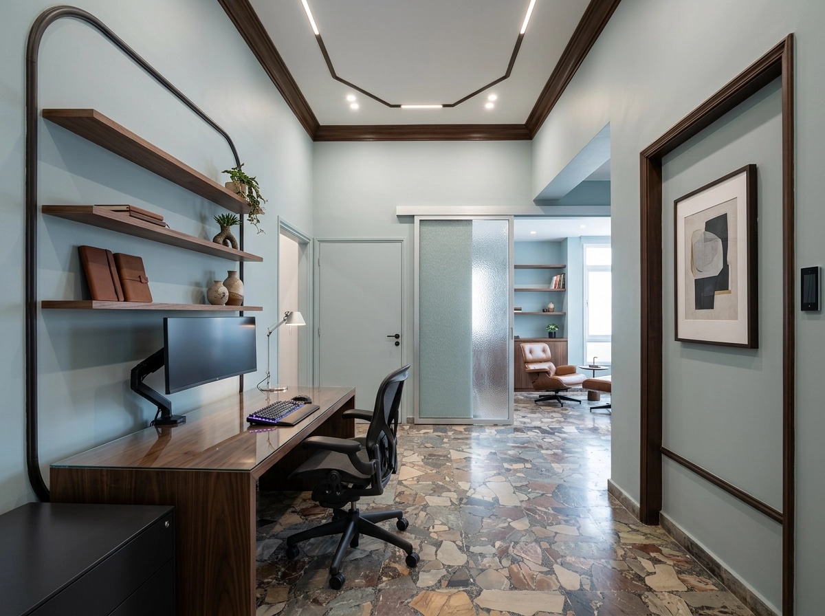 Interior design in Minimalism style — home_office by GenRoom AI
