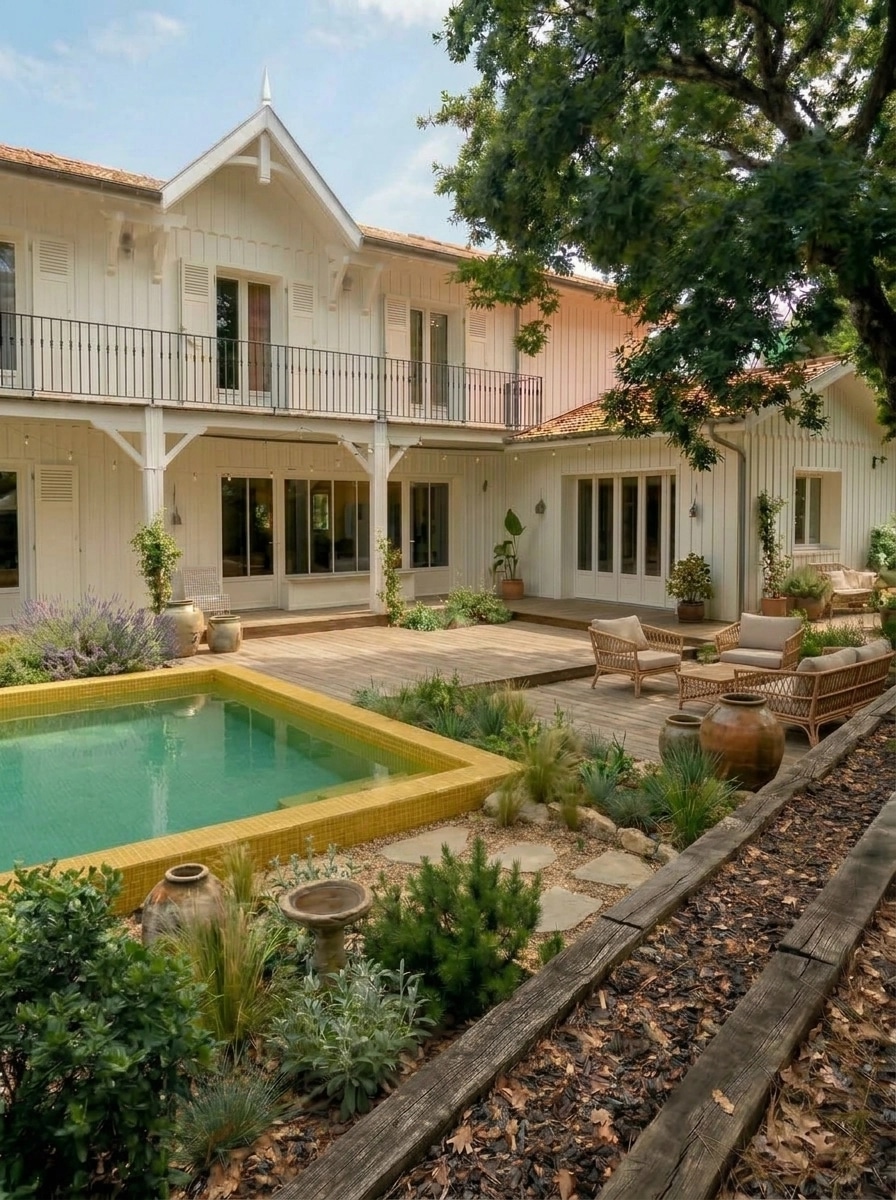 Landscape design in Eco Natural Garden style — Yard by GenRoom AI