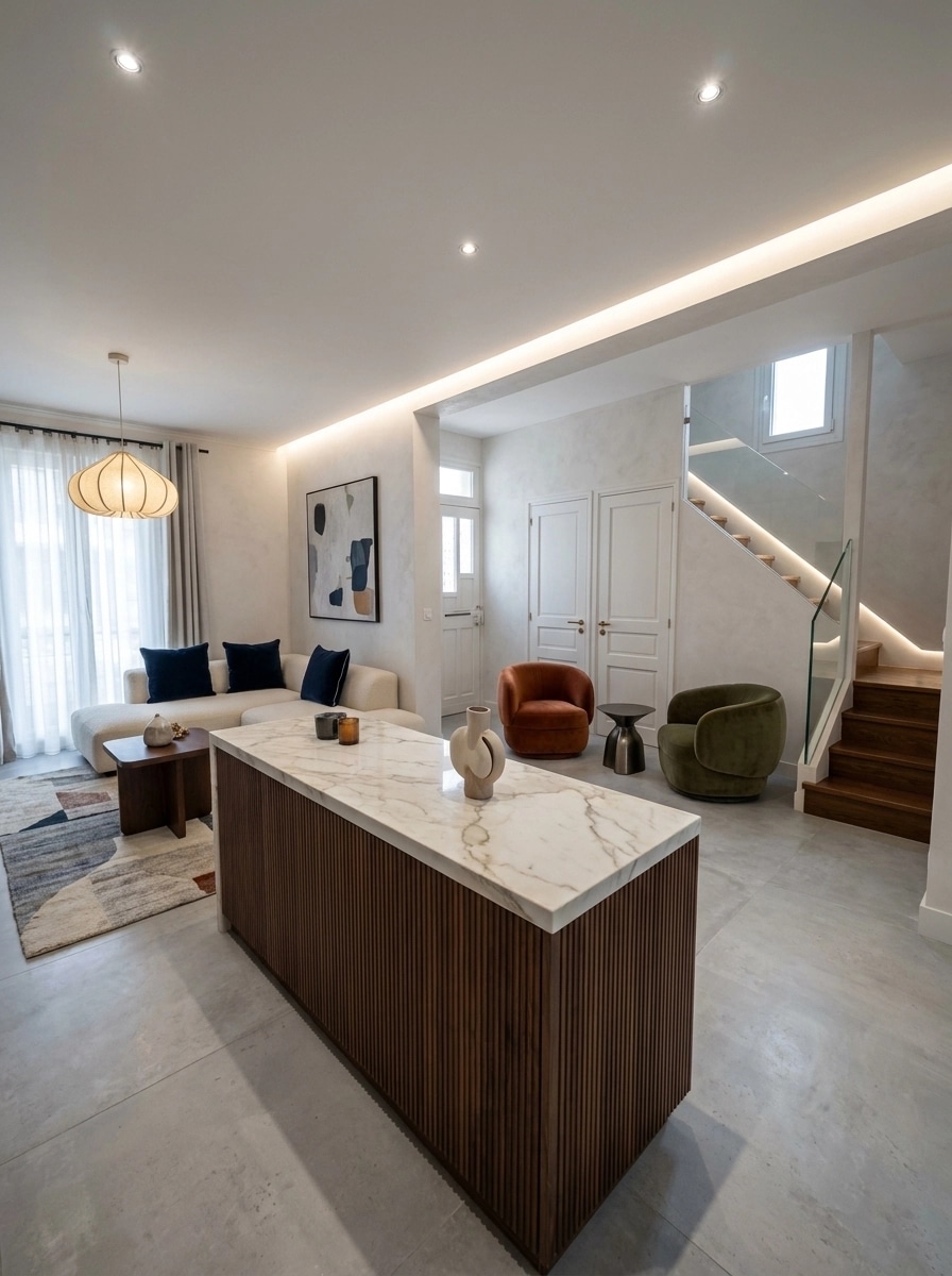 Interior design in Contemporary style — Living Room by GenRoom AI