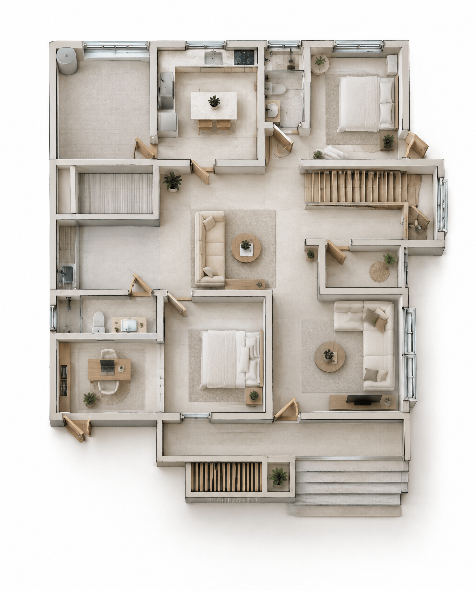Interior design in Minimalism style — Living Room by GenRoom AI