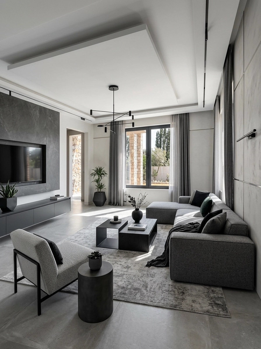 Interior design in Minimalism style — Living Room by GenRoom AI