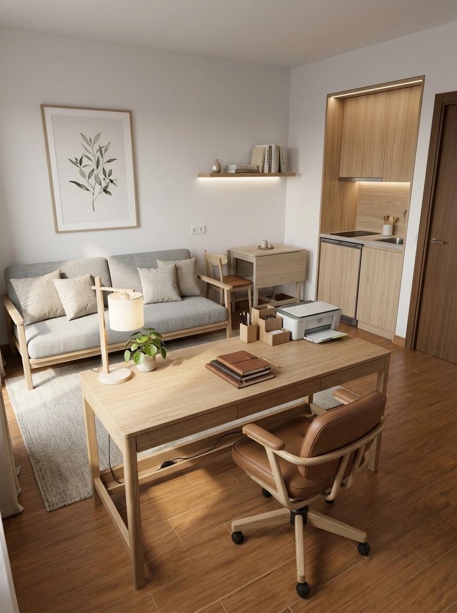 Interior design in Scandinavian style — studio by GenRoom AI