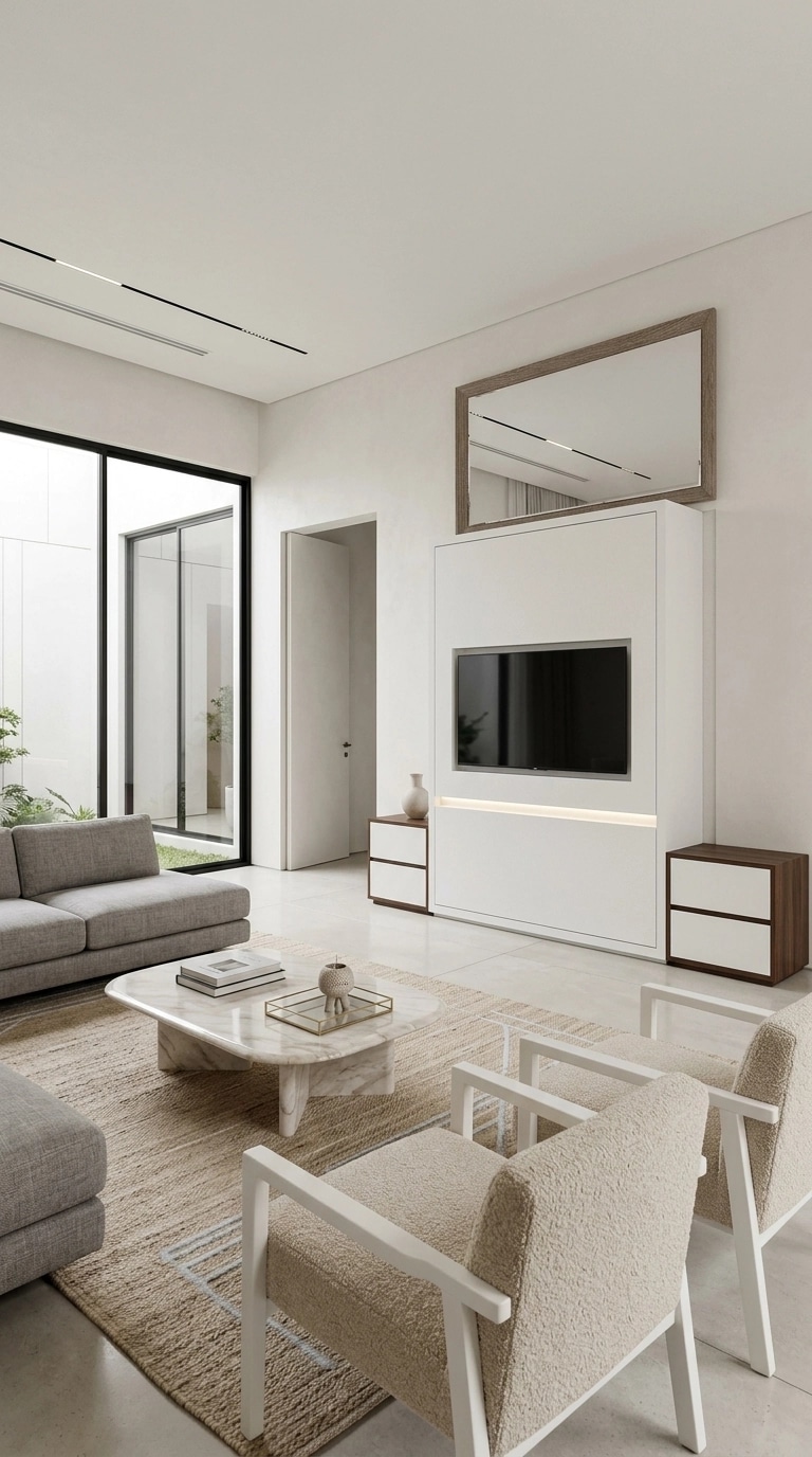 Minimalism Living Room design — interior photo by GenRoom AI